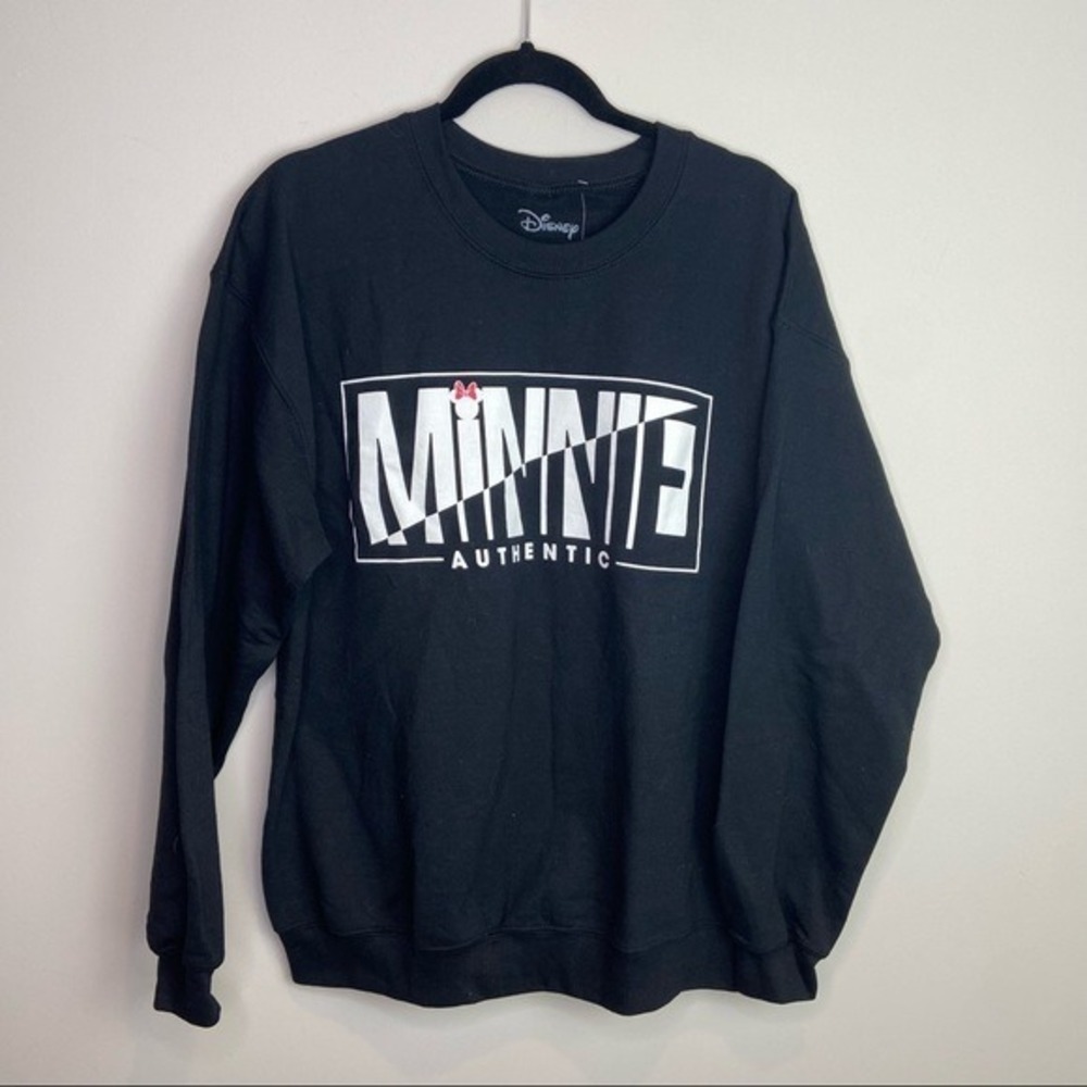 NWT Disney Minnie Mouse‎ Authentic Black Crewneck Sweatshirt Women's 1X